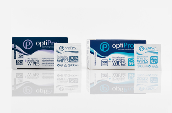 Pre-injection and medical device wipes