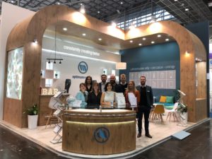 Optimum Medical team stood on Medica exhibition stand